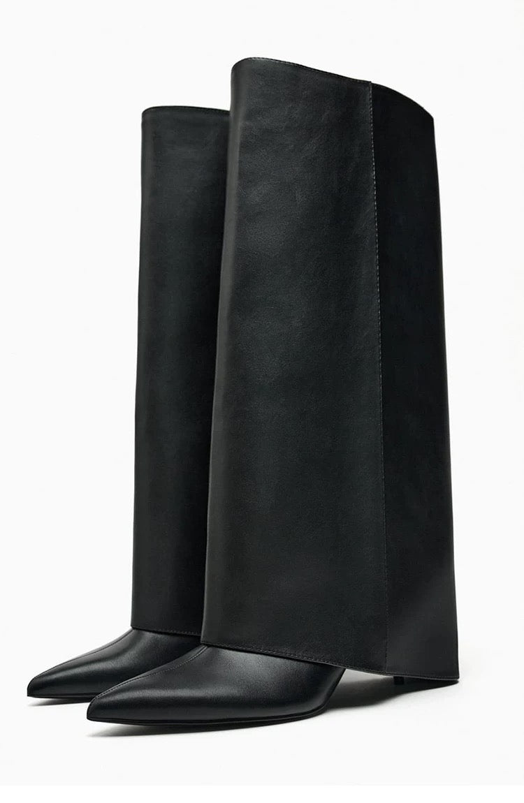 Black High Heels Boots