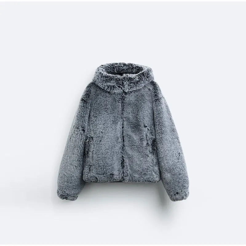 Viral Grey Fluffy Coat Unisex