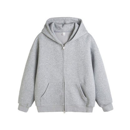 Basic Zip Up Hoodie Men