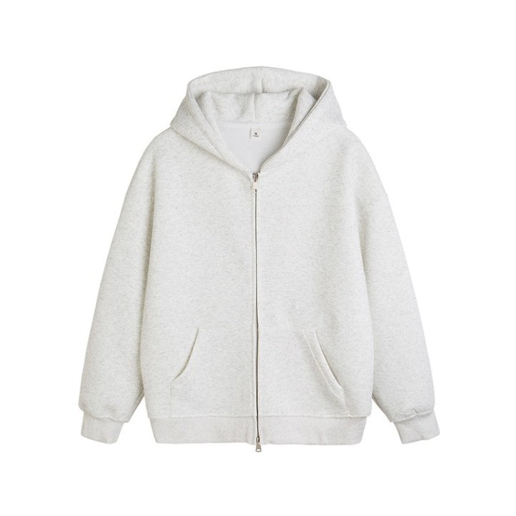 Basic Zip Up Hoodie Men