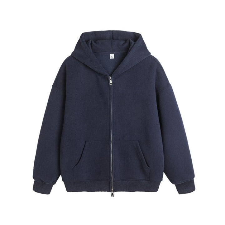 Basic Zip Up Hoodie Men