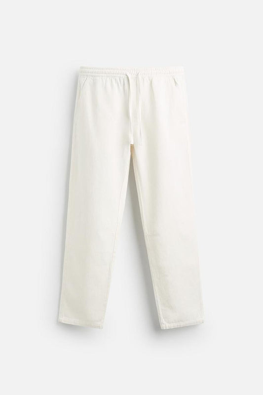 Pantalon blanc viral unisexe