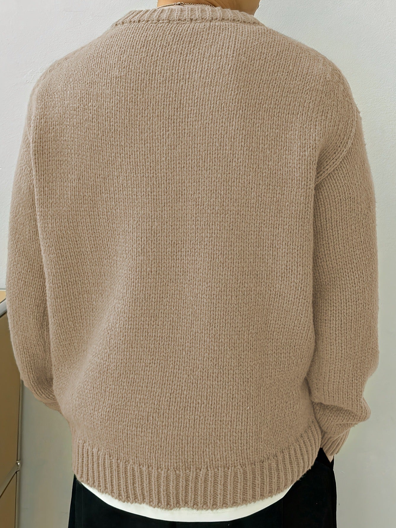 Basic Knitted Hoodie Men