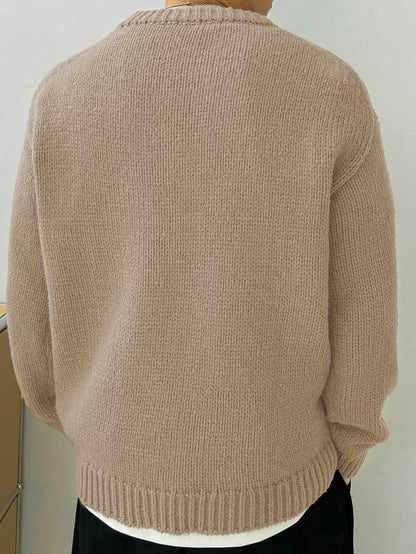 Basic Knitted Hoodie Men