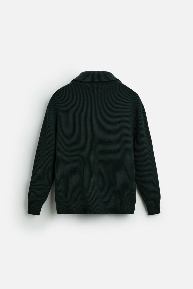 Viral Knit Zip-Up Hommes