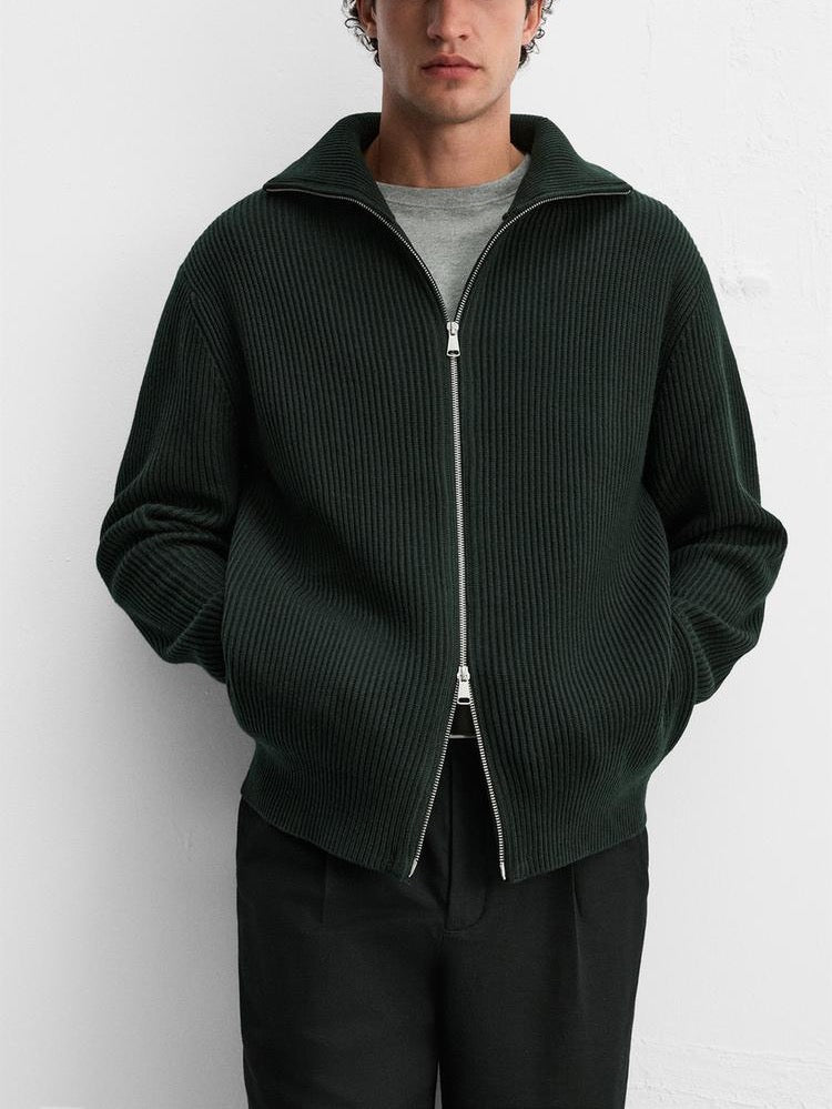 Viral Knit Zip-Up Hommes