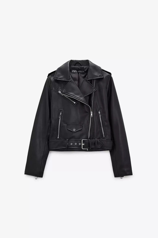 Blouson Bomber En Cuir Femme