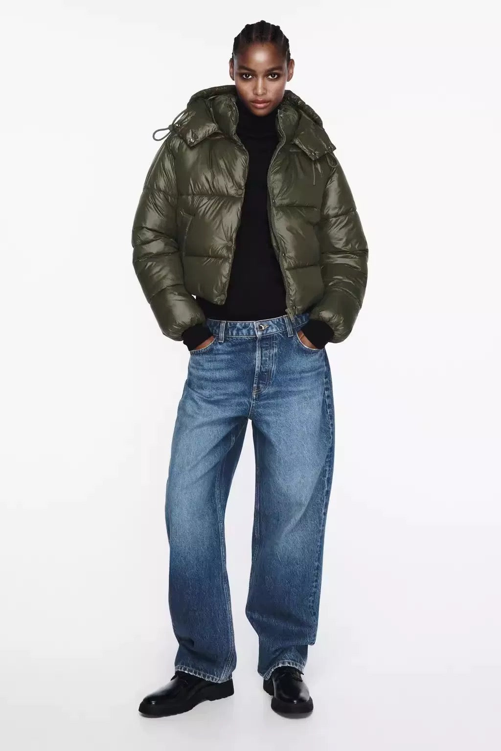 Green Puffer Jacket Women