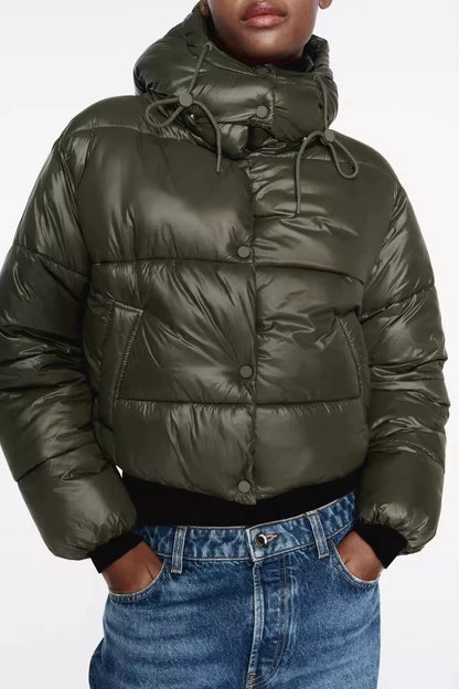 Green Puffer Jacket Women