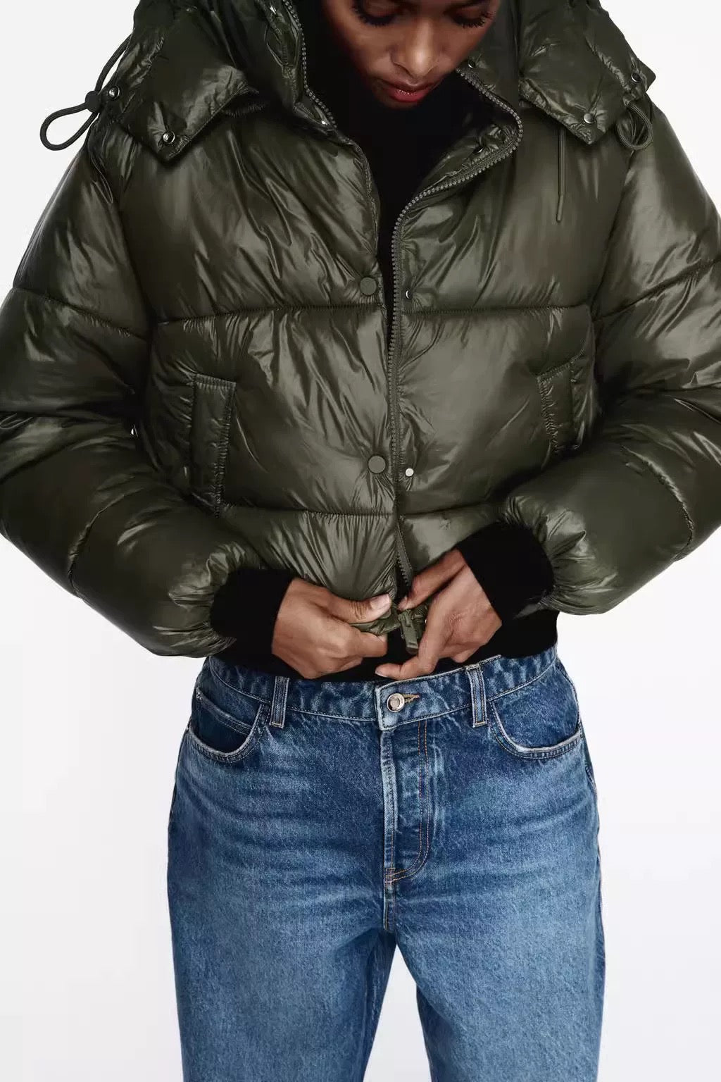 Green Puffer Jacket Women