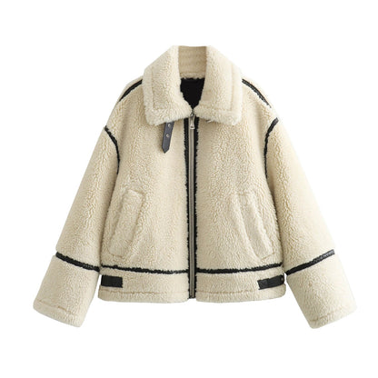 Veste Mouton Blanc Femme