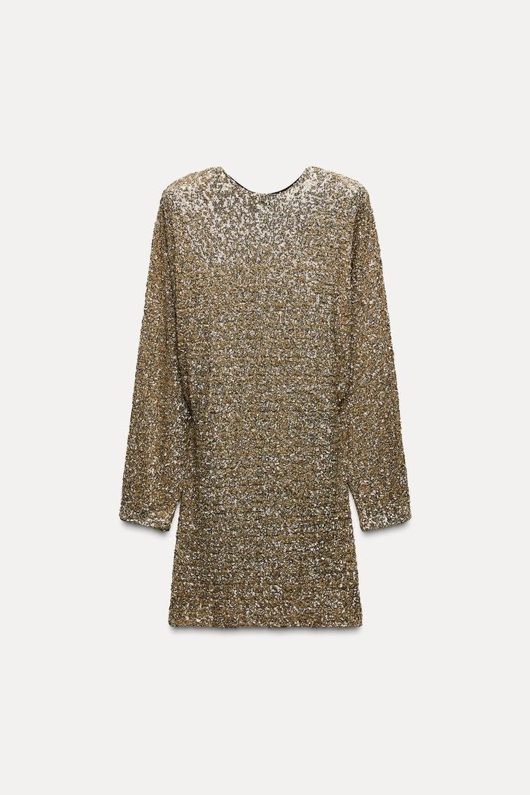 Gold Glitter Dress Women