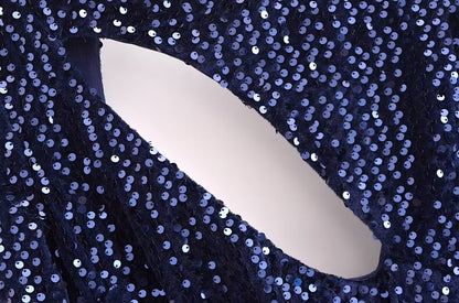 Robe Bleue À Paillettes Femme