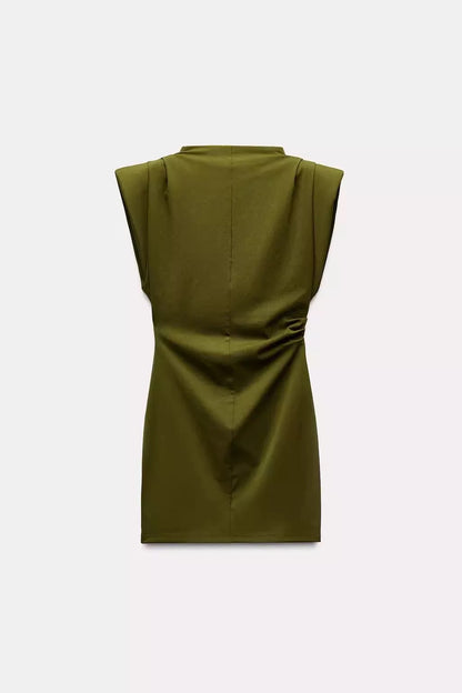 Robe verte sans manches