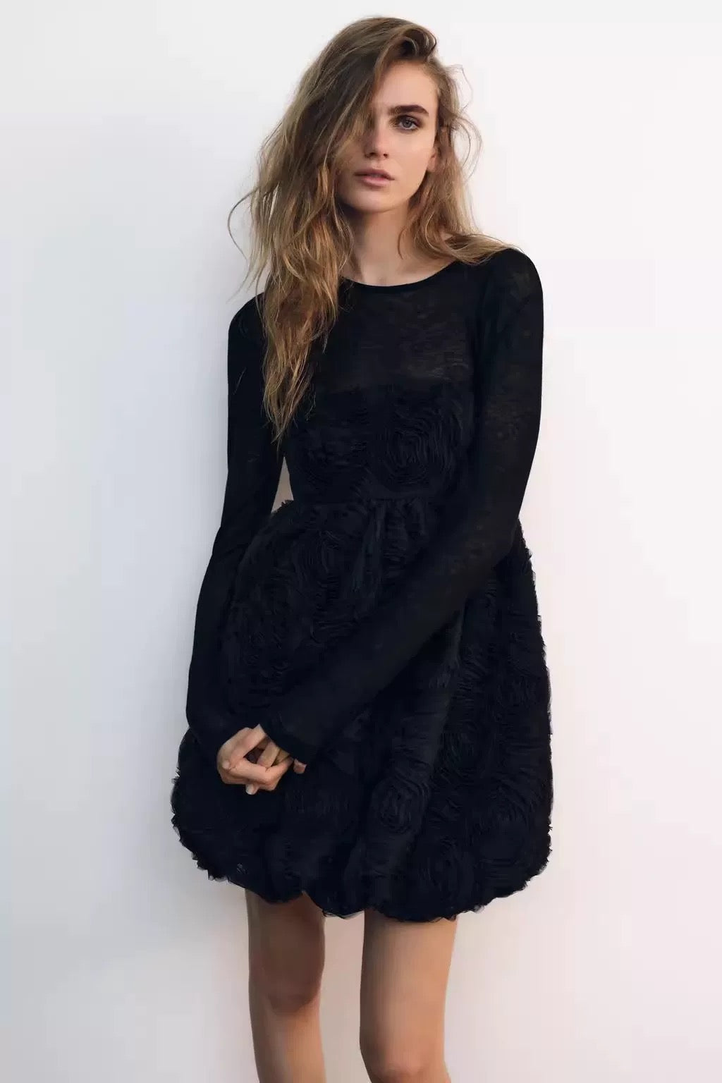 Black Flower Dress