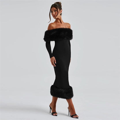 Black Russian Style Dress