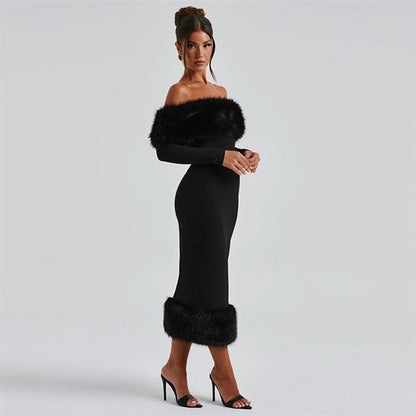 Black Russian Style Dress